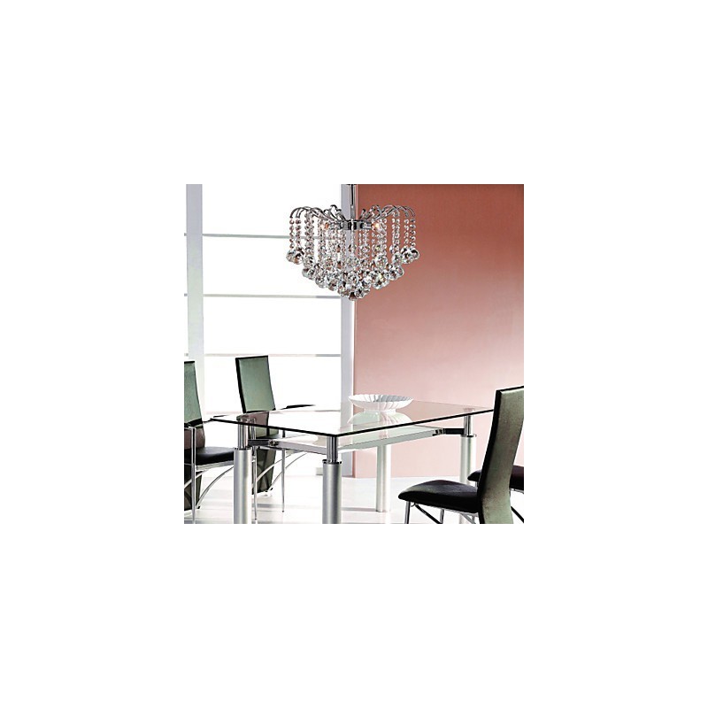 Modern Contemporary Crystal Painting Metal Chandelier