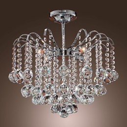 Modern Contemporary Crystal Painting Metal Chandelier