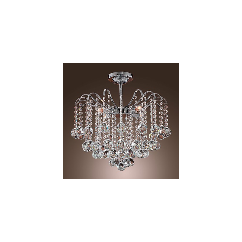 Modern Contemporary Crystal Painting Metal Chandelier