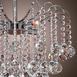 Modern Contemporary Crystal Painting Metal Chandelier