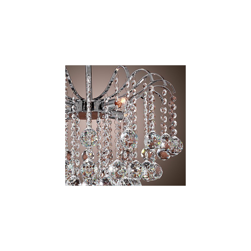 Modern Contemporary Crystal Painting Metal Chandelier