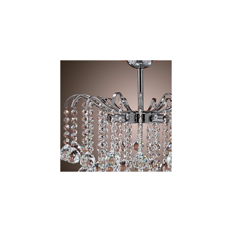 Modern Contemporary Crystal Painting Metal Chandelier