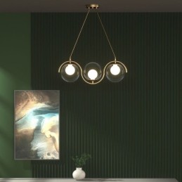Modern Glass Globe Pendant Light Minimalist Light Fixture