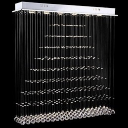 Rectangle Crystal Pendant Light Ceiling Chandelier Lighting Lamps Fixtures