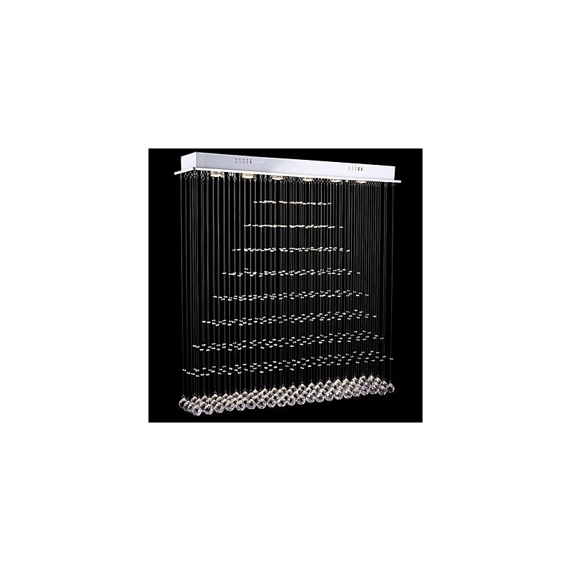 Rectangle Crystal Pendant Light Ceiling Chandelier Lighting Lamps Fixtures