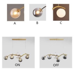 Modern Minimalist Branch Pendant Light 4 Lamp Decorative Light