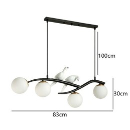 Modern Minimalist Branch Pendant Light 4 Lamp Decorative Light