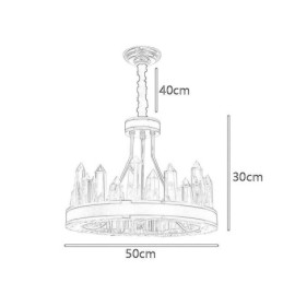 Modern Crystal Pendant Light Circle Crystal Ceiling Light