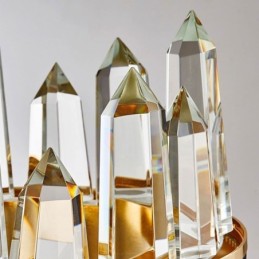 Modern Crystal Pendant Light Circle Crystal Ceiling Light