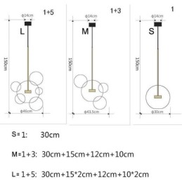 Pendant Light Glass Bubble Ceiling Light Gradient Green Lamp