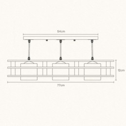 Creative 3 Lights Oak Pendant Lamp Decorative Wood Ceiling Light Cafe