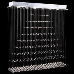 Rectangle Crystal Pendant Light Ceiling Chandelier Lighting Lamps Fixtures