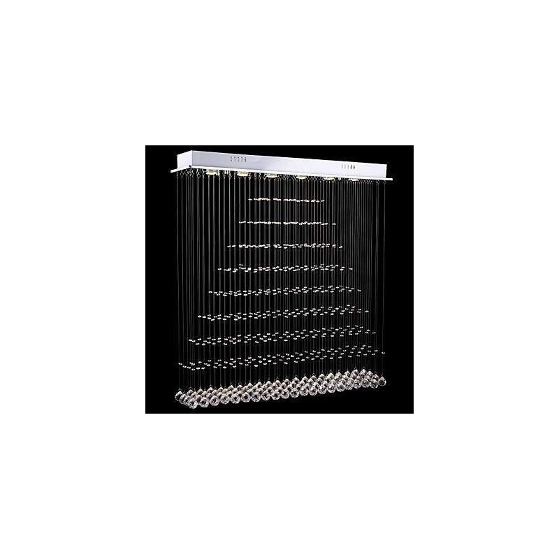 Rectangle Crystal Pendant Light Ceiling Chandelier Lighting Lamps Fixtures