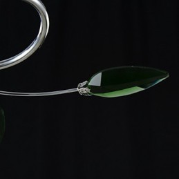 Chandelier 6 Light Country Aluminum Glass Chrome