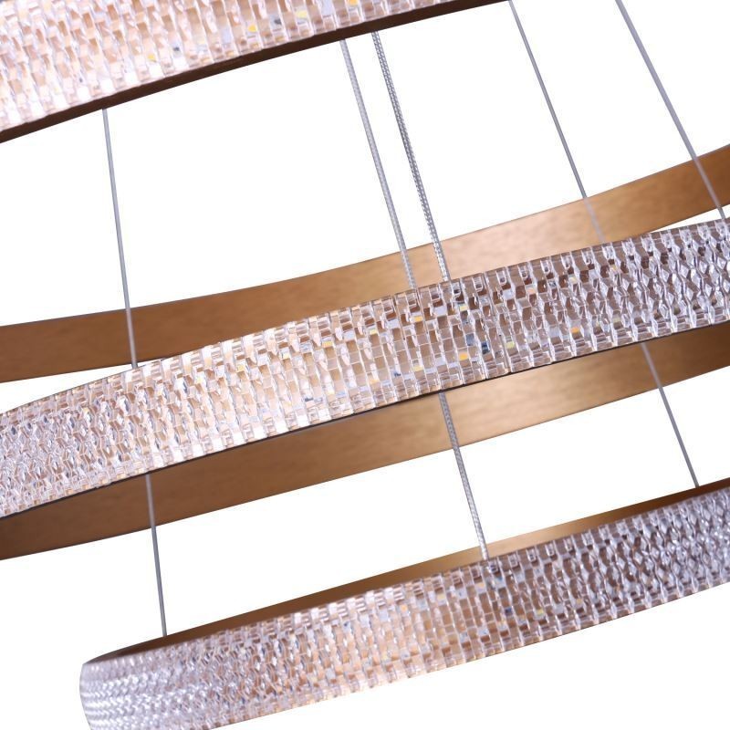 Modern Pendant Light Acrylic 3 Rings Lamp 80+60+40cm