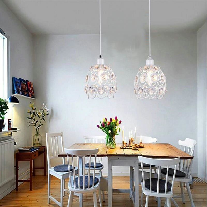 Hollow Crystal Iron Pendant Lamp Island Ideas