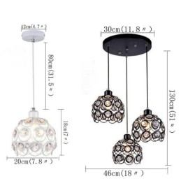 Hollow Crystal Iron Pendant Lamp Island Ideas