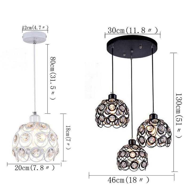 Hollow Crystal Iron Pendant Lamp Island Ideas