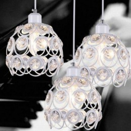 Hollow Crystal Iron Pendant Lamp Island Ideas