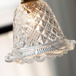 Modern Flower Glass Pendant Light 1 Light Decorative Light Fixture