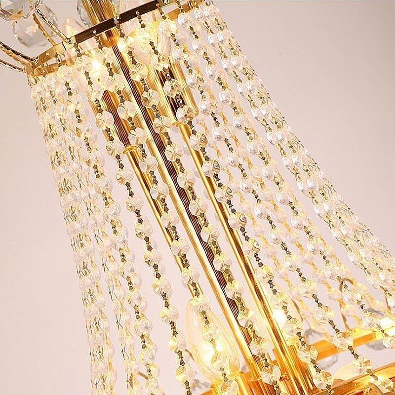Elegant Long Pendant Crystal Chandelier