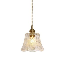 Flower Pendant Lamp Minimalist Decorative Glass Light Fixture