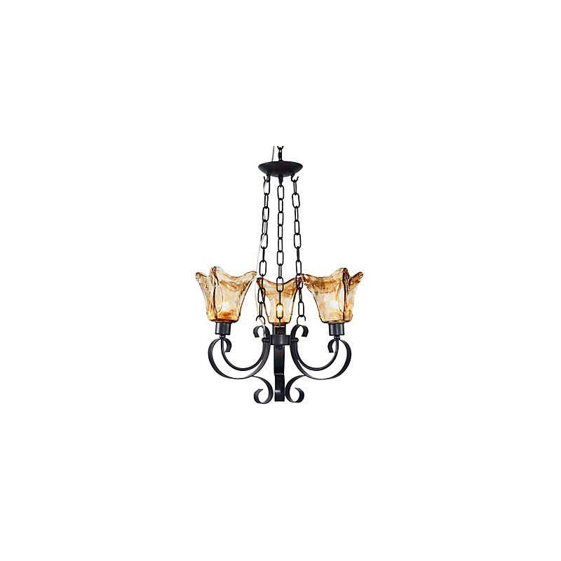 Traditional Classic Painting Metal Chandelier