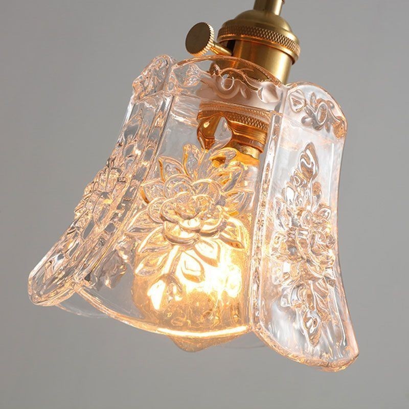 Flower Pendant Lamp Minimalist Decorative Glass Light Fixture