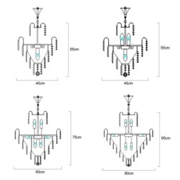 Modern Elegant Crystal Pendant Light Conical Chandelier