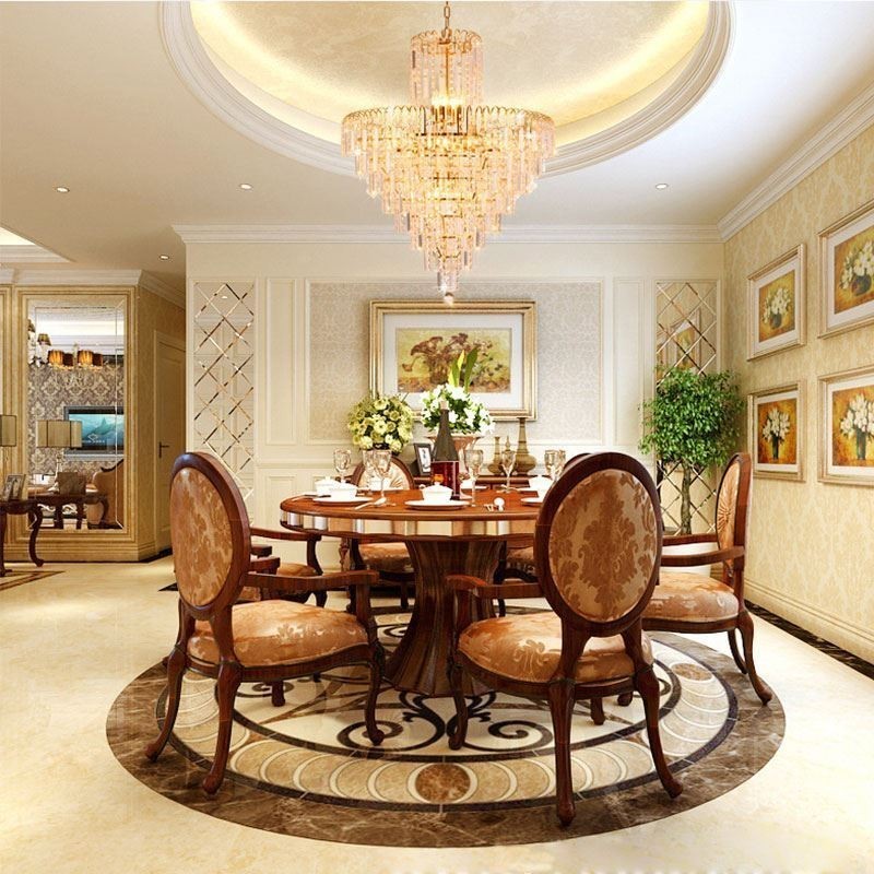 Modern Elegant Crystal Pendant Light Conical Chandelier