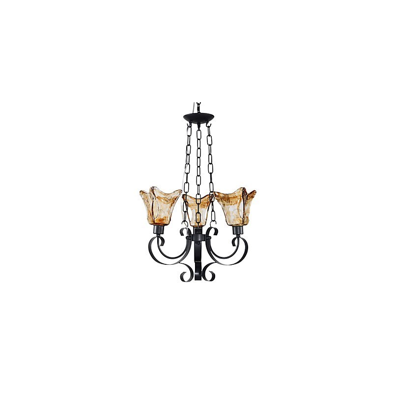 Traditional Classic Painting Metal Chandelier