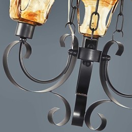 Traditional Classic Painting Metal Chandelier
