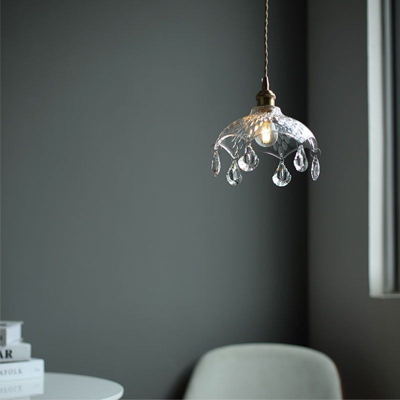 Modern Minimalist Glass Pendant Lamp Single Light Pendant Light