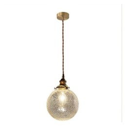 Glass Pendant Light Modern Crackle Ceiling Light Fixture