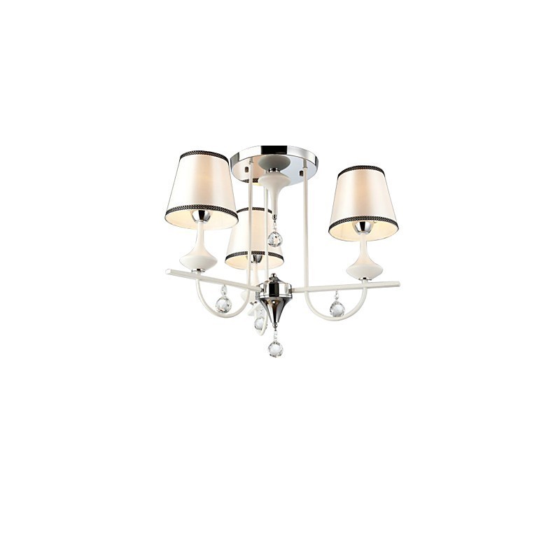 Modern Contemporary Crystal Chrome Metal Chandelier