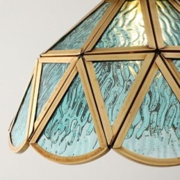 Retro Glass Pendant Light Japanese Style Glass Ceiling Light