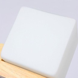 Nordic Wood Pendant Light Glass Lampshade Chandelier