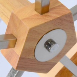 Nordic Wood Pendant Light Glass Lampshade Chandelier