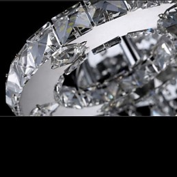 Modern Contemporary Crystal Chrome Metal Flush Mount