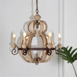 Wood Pendant Light Nordic Retro Ceiling Light