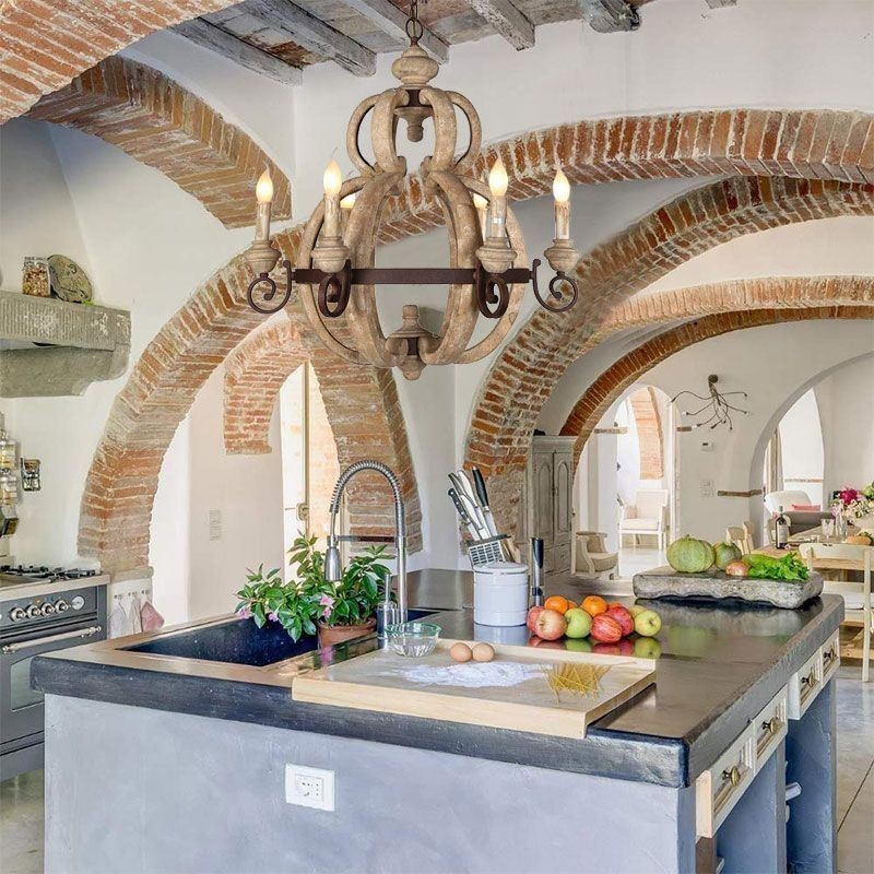 Wood Pendant Light Nordic Retro Ceiling Light