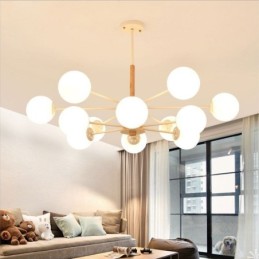 Magic Bean Pendant Light Creative Nordic Wooden Light Fitting