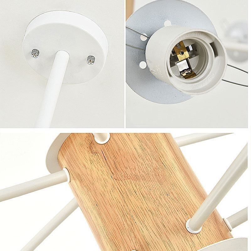 Magic Bean Pendant Light Creative Nordic Wooden Light Fitting