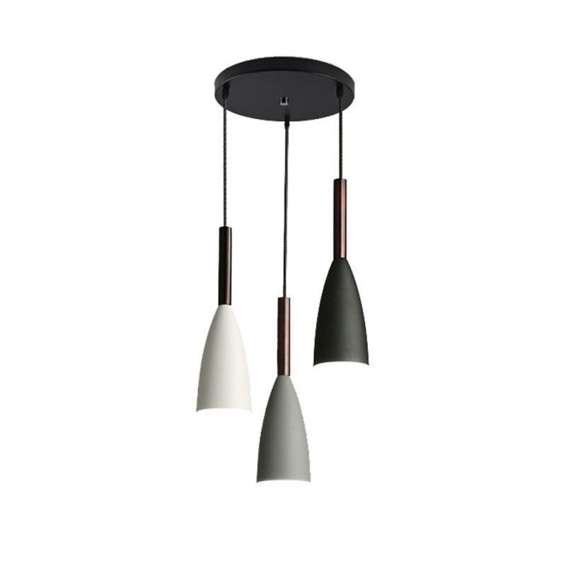 Modern Simple Pendant Light Three Lights Creative Aluminum Art Light Fixture Cafe