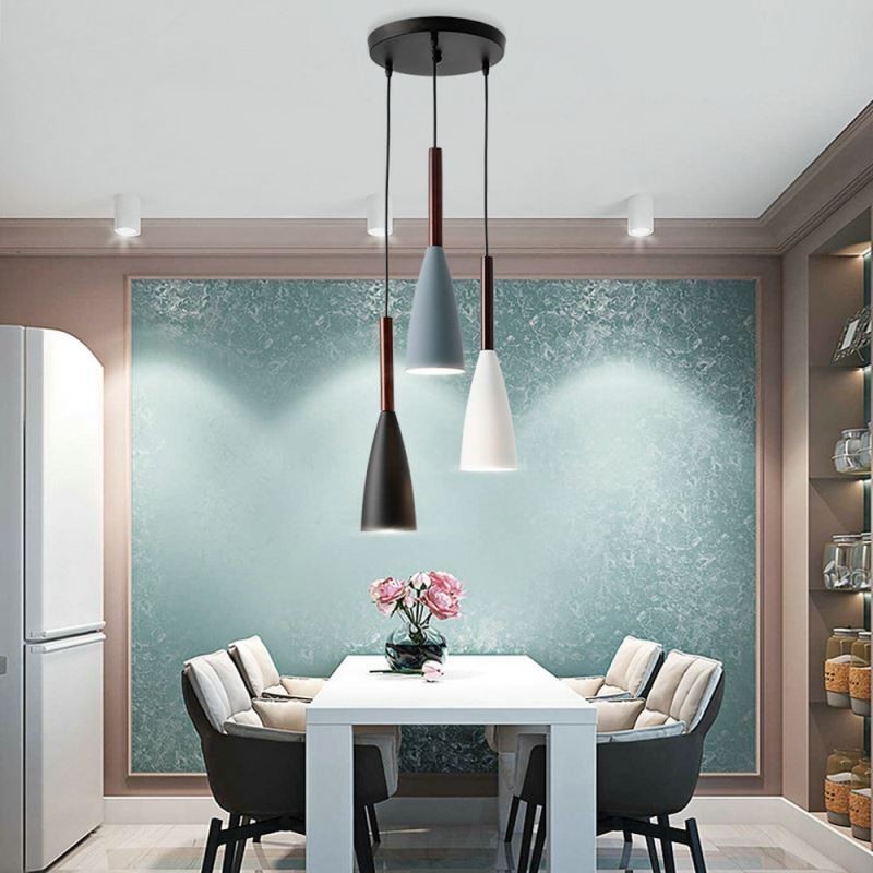 Modern Simple Pendant Light Three Lights Creative Aluminum Art Light Fixture Cafe