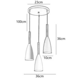 Modern Simple Pendant Light Three Lights Creative Aluminum Art Light Fixture Cafe