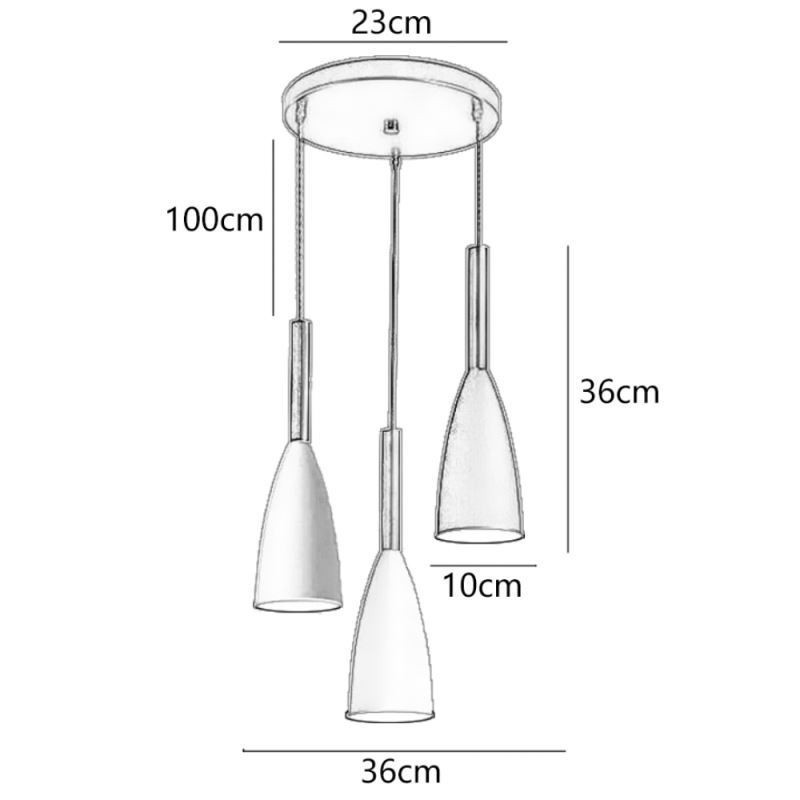 Modern Simple Pendant Light Three Lights Creative Aluminum Art Light Fixture Cafe