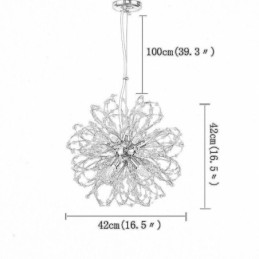 Dandelion Crystal Pendant Light Elegant Chandelier