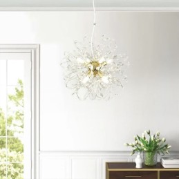 Dandelion Crystal Pendant Light Elegant Chandelier