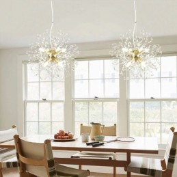 Dandelion Crystal Pendant Light Elegant Chandelier